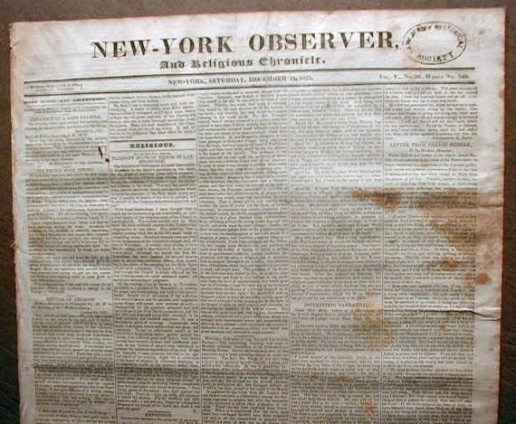 1827 newspaper CHEROKEE PHOENIX 1st Native American Indian newspaper 