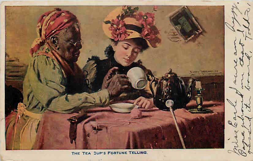 Artist Signed Harry Roseland 1908 Black Fortune Teller Vintage 