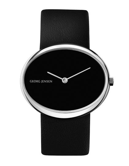 Georg Jensen Ladies Watch # 423 VIVIANNA OVAL BLACK  