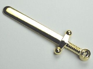 New Lego Castle Chrome Gold Sword for Minifig King  