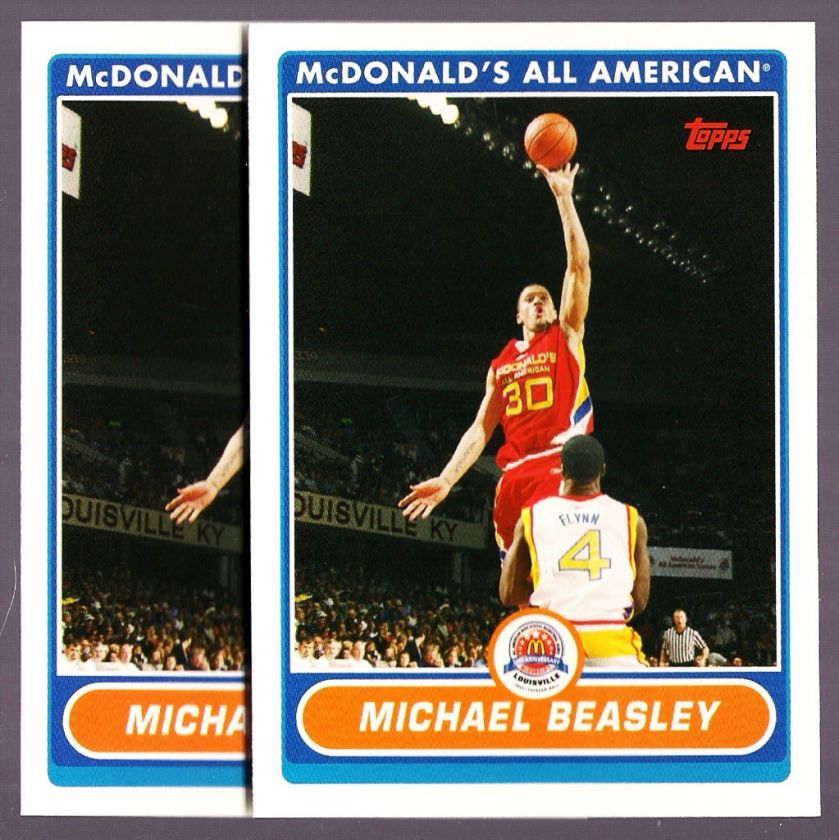 MICHAEL BEASLEY KANSAS STATE 2007 08 TOPPS MCDONALDS ALL AMERICAN 