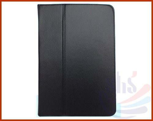 Black Stand Folio Leather Case Cover Bag For 10.1 inch Motorola Xoom 