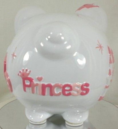 Personalized GIRLS Large Piggy Bank   Princess Carriage  