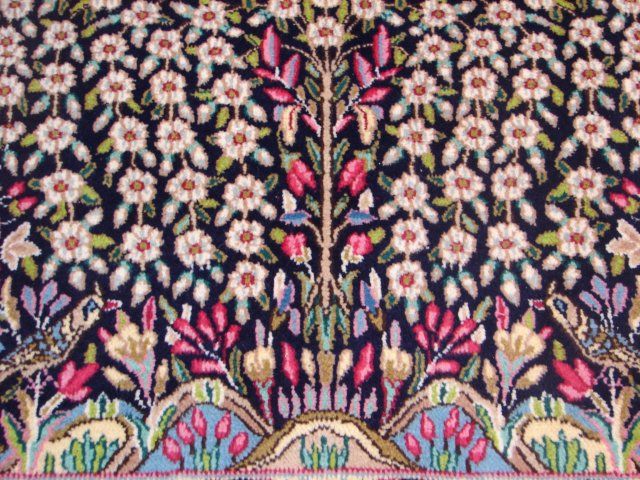 4X6 PERSIAN KERMAN RUG  TREE OF LIFE  