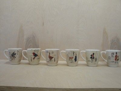 NEW Williams Sonoma 12 Days of Christmas Mugs 6 pc set  