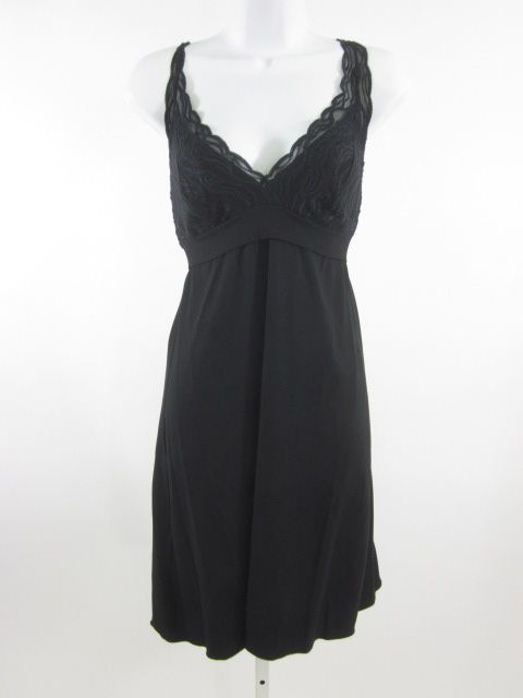 NWT PAPILLON BLANC Black Lace Sleeveless Dress Med $199  