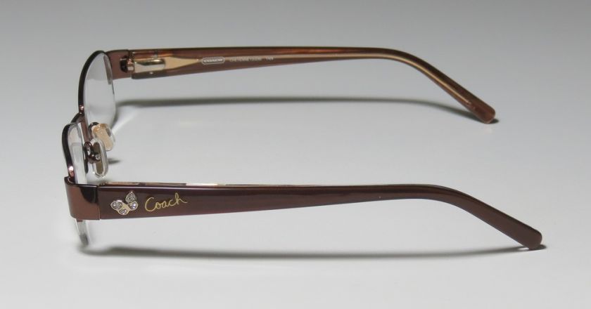 NEW COACH CHEYENNE 1028 47 16 130 BROWN EYEGLASS/GLASSES/FRAMES STRASS 