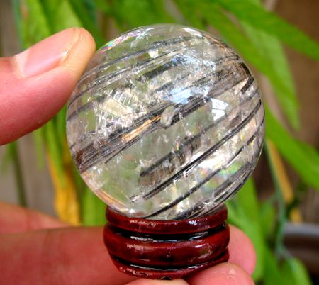 AAA++ RUTILATED quartz crystal Rainbow sphere ball heal  