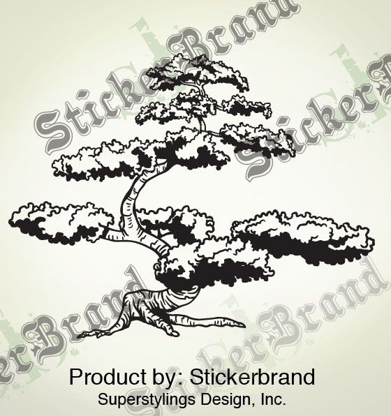 Vinyl Wall Decal Sticker Japanese Bonsai Tree Large 6ft  