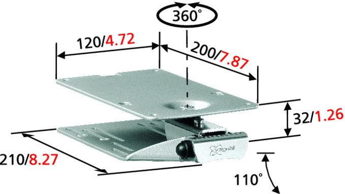 Vogels EFK1325 Kitchen Bookcase Cabinet LCD TV Mount  