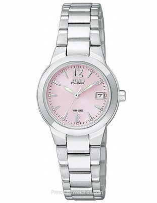 Citizen Eco Drive Silhouette Sport Pink Dial Womens Watch EW1670 59X 