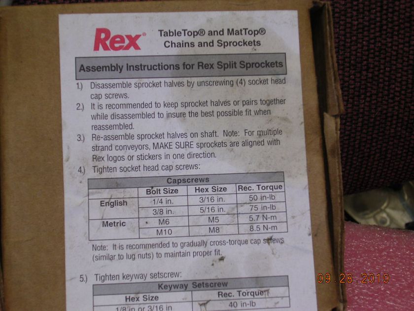 REXNORD SSS7700 16T 1 7/16 KWSS Sprocket 16 tooth  