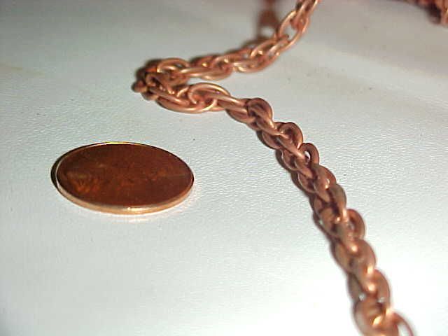 250 FEET VINTAGE JAPAN COPPER COATED ROPE 5mm. CHAIN N1  