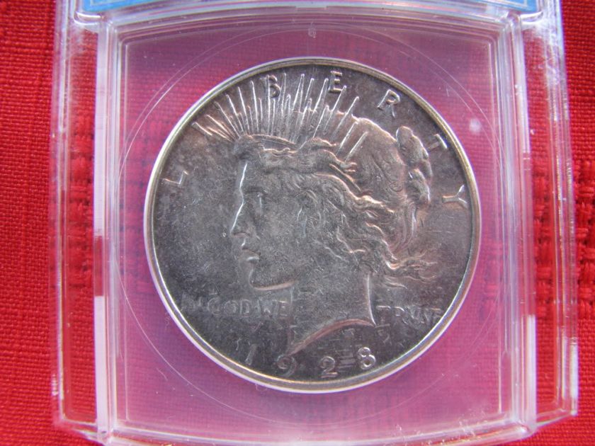 1928 S PEACE SILVER DOLLAR VAM3 DDO TOP 50 ANACS AU55  