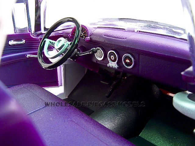 1955 FORD FAIRLANE CROWN VICTORIA PURPLE 118 DIECAST  