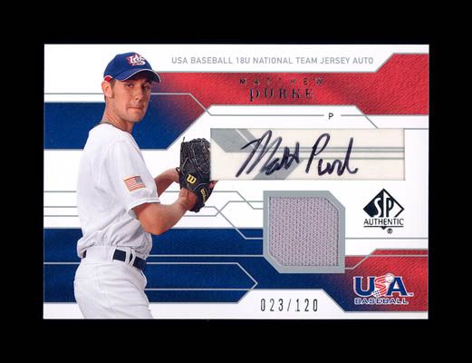 2008 SP AUTHENTIC USA MATTHEW PURKE AUTO #/120 TRUE RC  