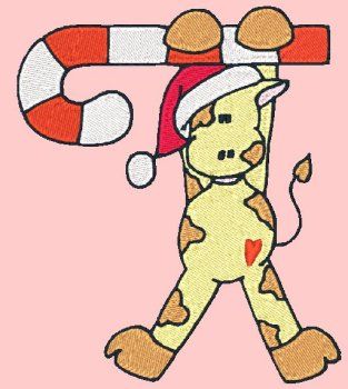 CANDY CANE CRITTERS 14 MACHINE EMBROIDERY DESIGNS (AzEB  