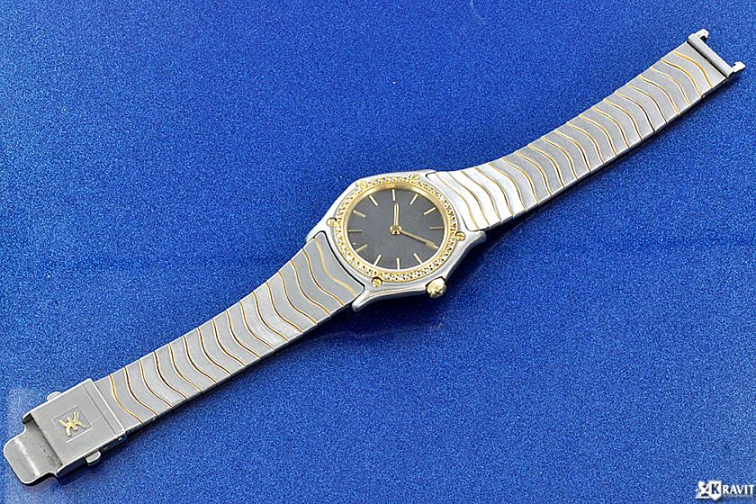 Ladies Classic Sport Wave Ebel Diamond Watch Circa 1990s  