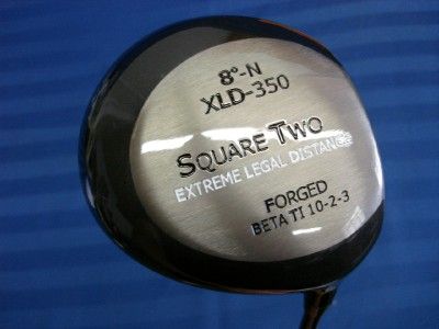 NEW SQUARE TWO XLD 350 DRIVER 8 DEGREE RH R FLEX GOLD GOLF CLUB  