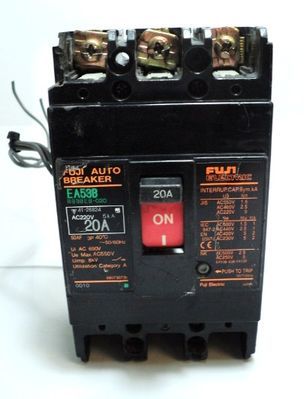 FUJI EA53B CIRCUIT AUTO BREAKER 20A 3P 220VAC  