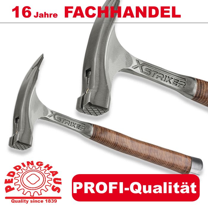 PROFI Latthammer GANZSTAHL 850g LEDER Griff Zimmermannshammer 