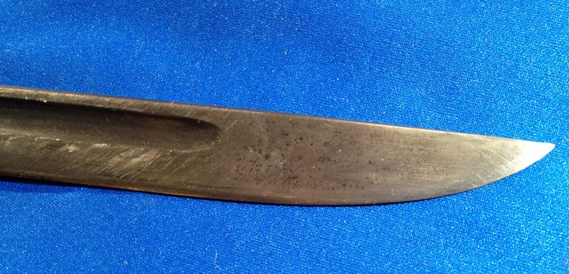 Japanese WWII Rifle Bayonet Type 30 sword with leather frog/scabbard 