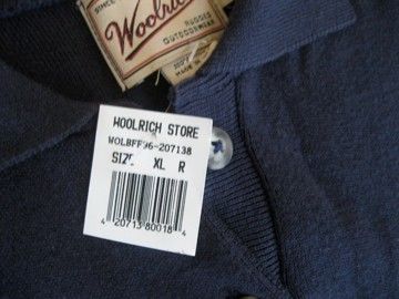 Woolrich Mens Navy Blue Long Sleeved Knit Shirt NEW NWT Size XL (E1 