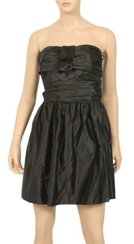 348 JUICY COUTURE BLACK STRAPLESS SATIN PARTY DRESS 12  