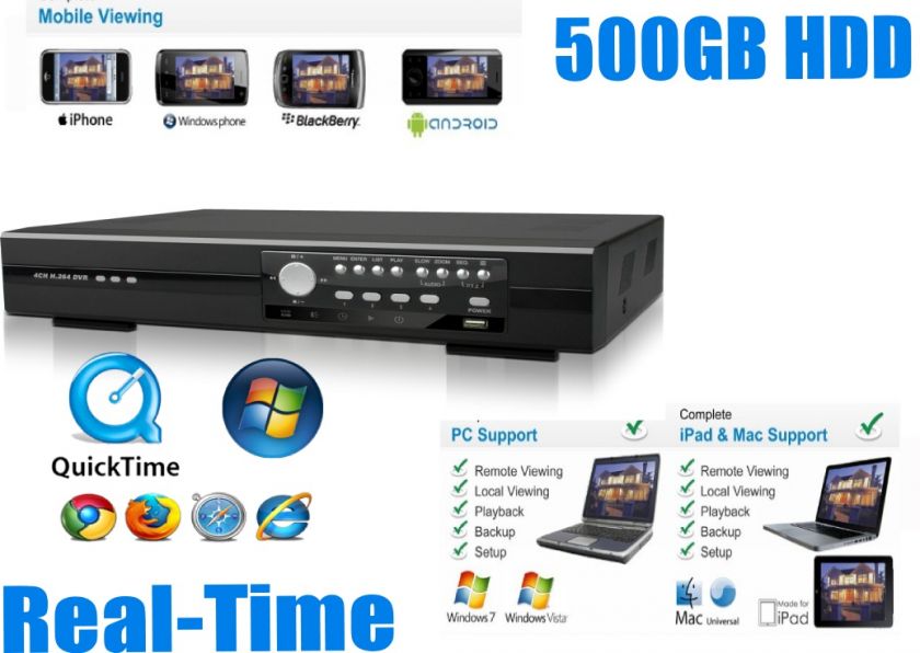 his 4 camera dvr digital video recorder sytem is designed specially 