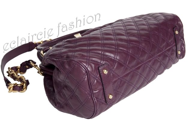 MARC JACOBS Quilted Stam Cassis Leather Satchel Tote Bag Handbag NEW 