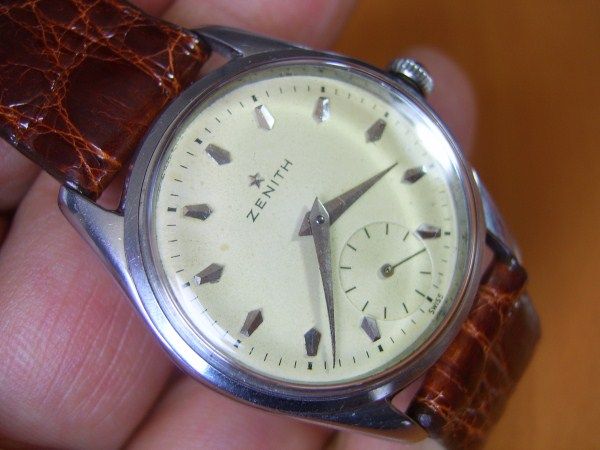 FABULOUS 1950S GENTS SS ZENITH MANUAL CAL 126 6   5 X SIGNED   MUST 