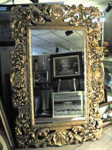 70.5x 47.5 Ornate Gold Mirror  