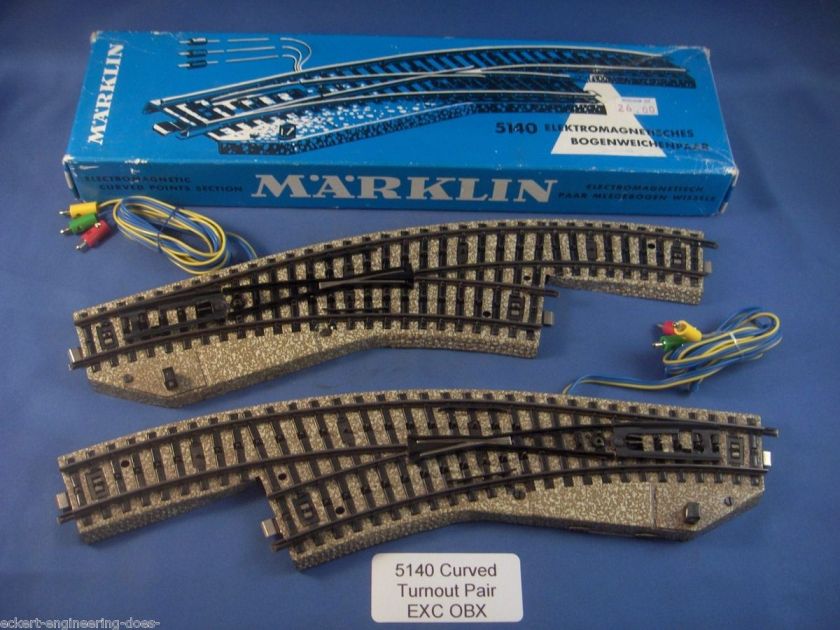 EE 5140 EXC Curved “M” Track Turnout Pair OBX  