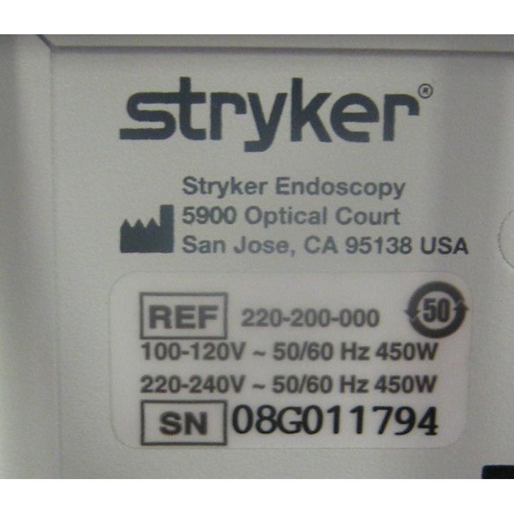 Stryker Endoscopy 1188 HD Tower W/ 26 Monitor, X8000 45L Insufflator 