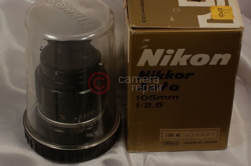 COLLECTIBLE 105mm F2.5 32 NIKKOR V4 w BOX GUARAN PERFOR  