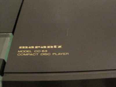 ORIGINAL MARANTZ CD 63B (1983) (K)  