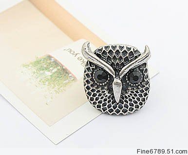 Wholesale 36Pcs Mixed Owl Crystal Rhinestone Vogue Ring  