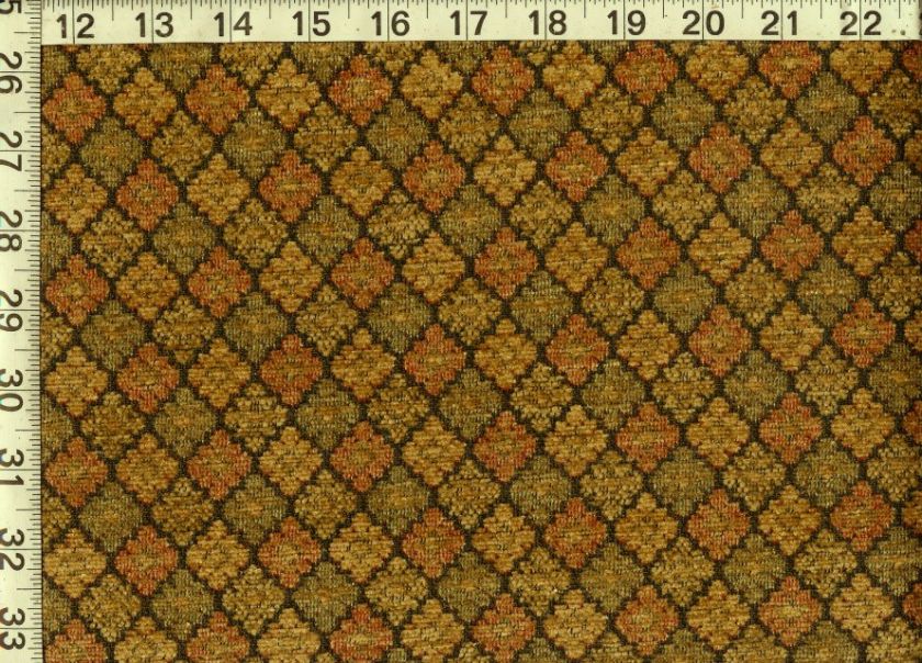 yards of diamond patterned chenille upholstery fabric r8676  