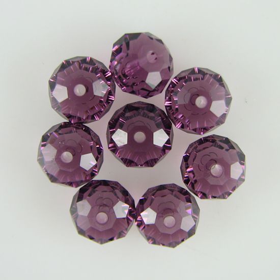 8mm Swarovski crystal rondelle 5040 Amethyst beads  