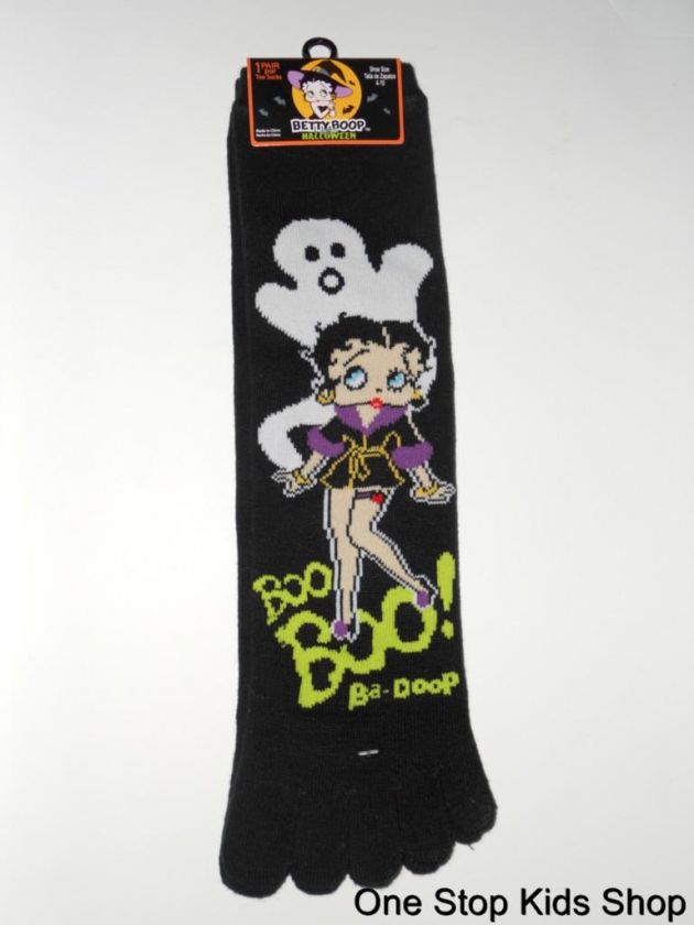 BETTY BOOP Womens HALLOWEEN SOCKS Toe Socks  