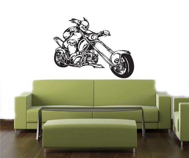 BIKE CHOPPER HARLEY VIKING ART Vinyl Decal Sticker B32  