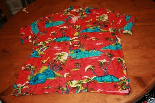 Hawaiian Vtg Shirt Squire of California  Rayon size L  