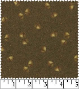 Designer Cotton Flannel Fabric  Acorns Green  