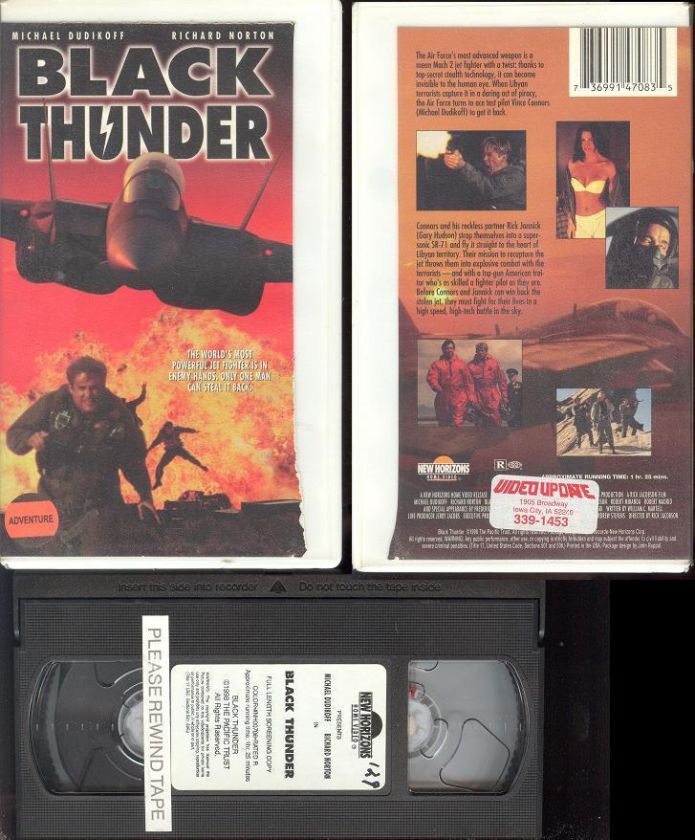 BLACK THUNDER VHS Catherine Bell Landon Hall OOP action 736991470835 