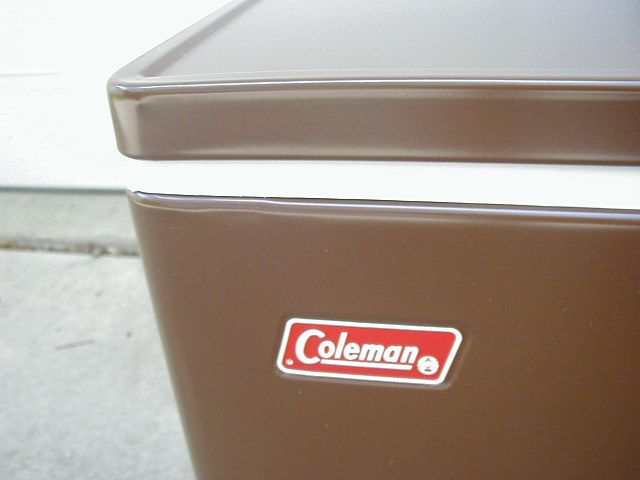 Vintage Brown Colossal 20 Gal Coleman Camping Cooler Ununsed in Box 