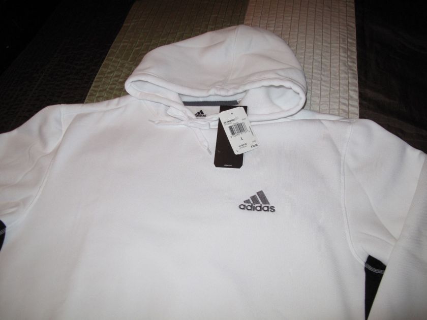 ORIGINAL ADIDAS MENS VARSITY FIELD HOODIE WHITE NWT  