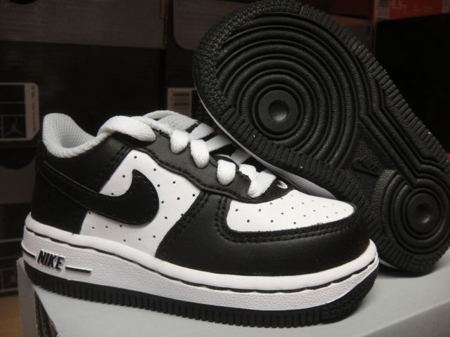 Nike Air Force 1 Black White Shoes Infant Toddler 2  