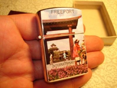 VINTAGE PENGUIN BAHAMAS AIRPORT MINT LIGHTER IN BOX~*  