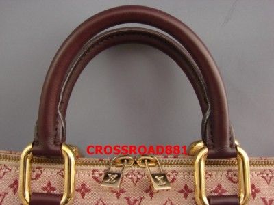 Authentic Louis Vuitton Burgundy Monogram Mini Alma Long Very Good 