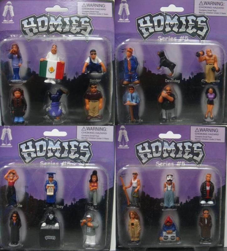 HOMIES SERIES 5 FIGURES SET OF 24 PCS NEW BLISTER CARD  